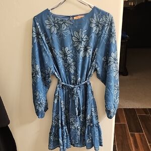 Flying Tomato Blue Floral Midi Dress